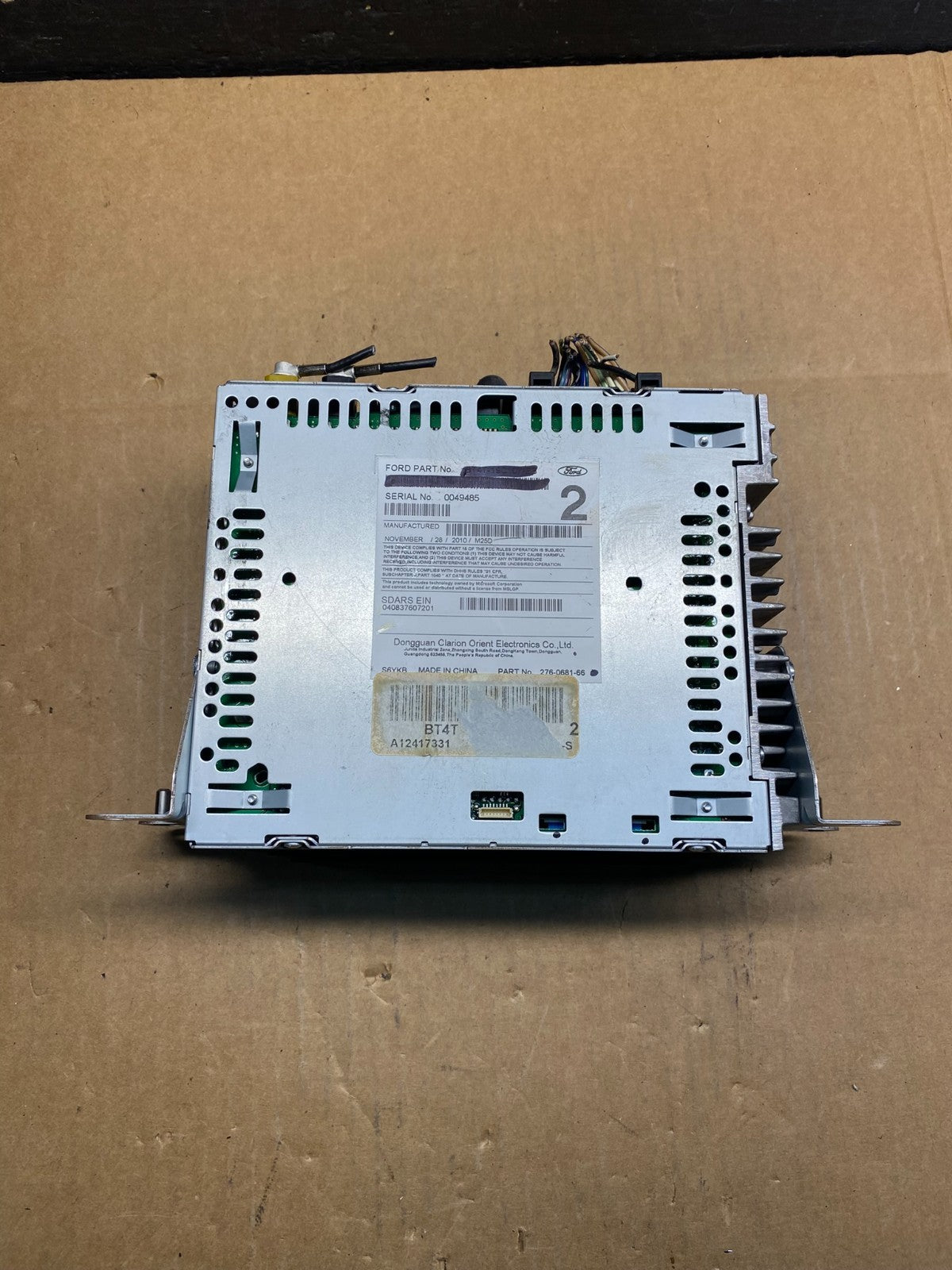 2011 Ford Edge Radio Cd Mechanism Receiver BT4T-19C107-BB AI9698 DG4