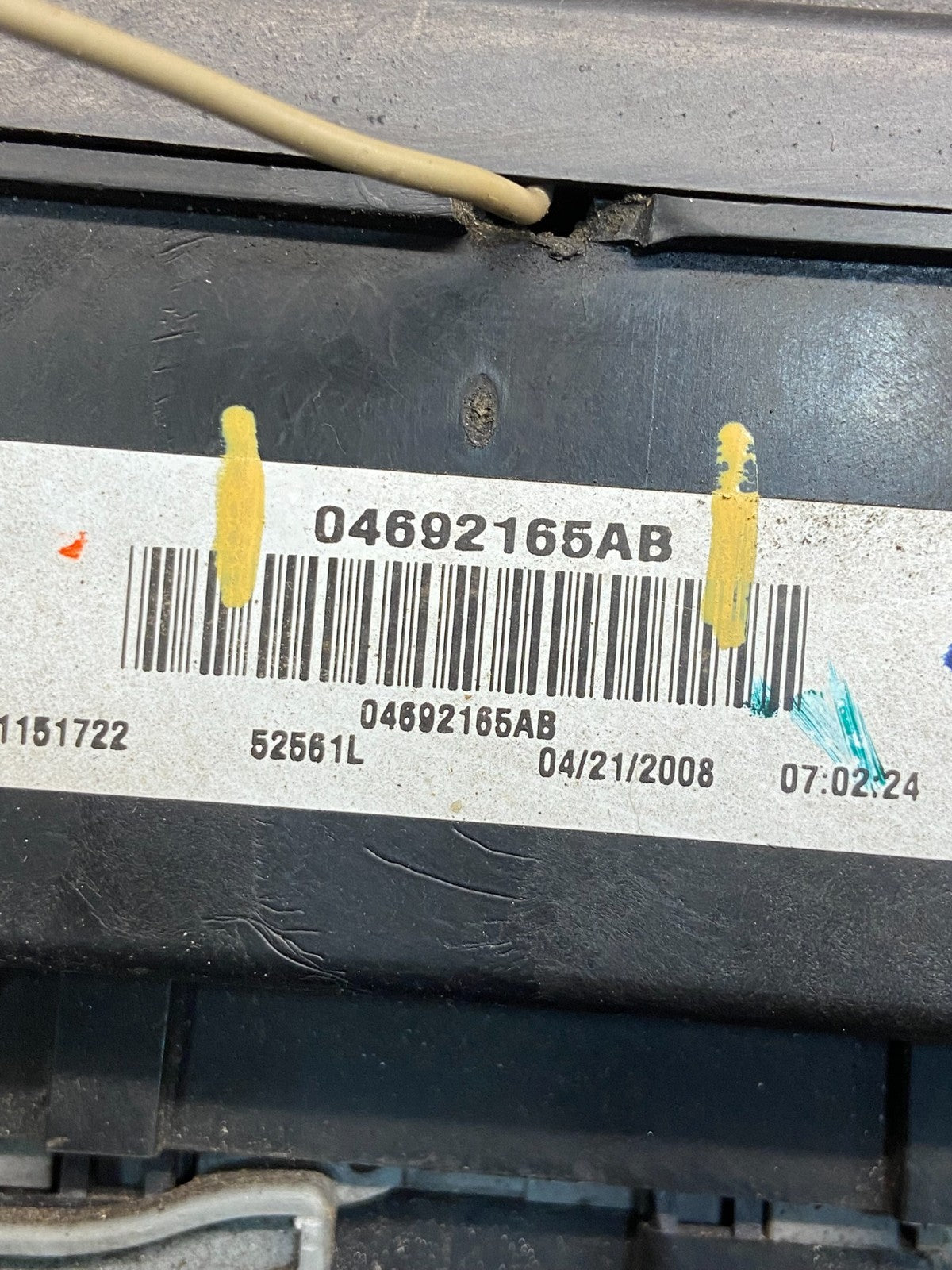 2008 Jeep Grand Cherokee Fuse Box Relay Panel BMC Body Module AG1568 DG6