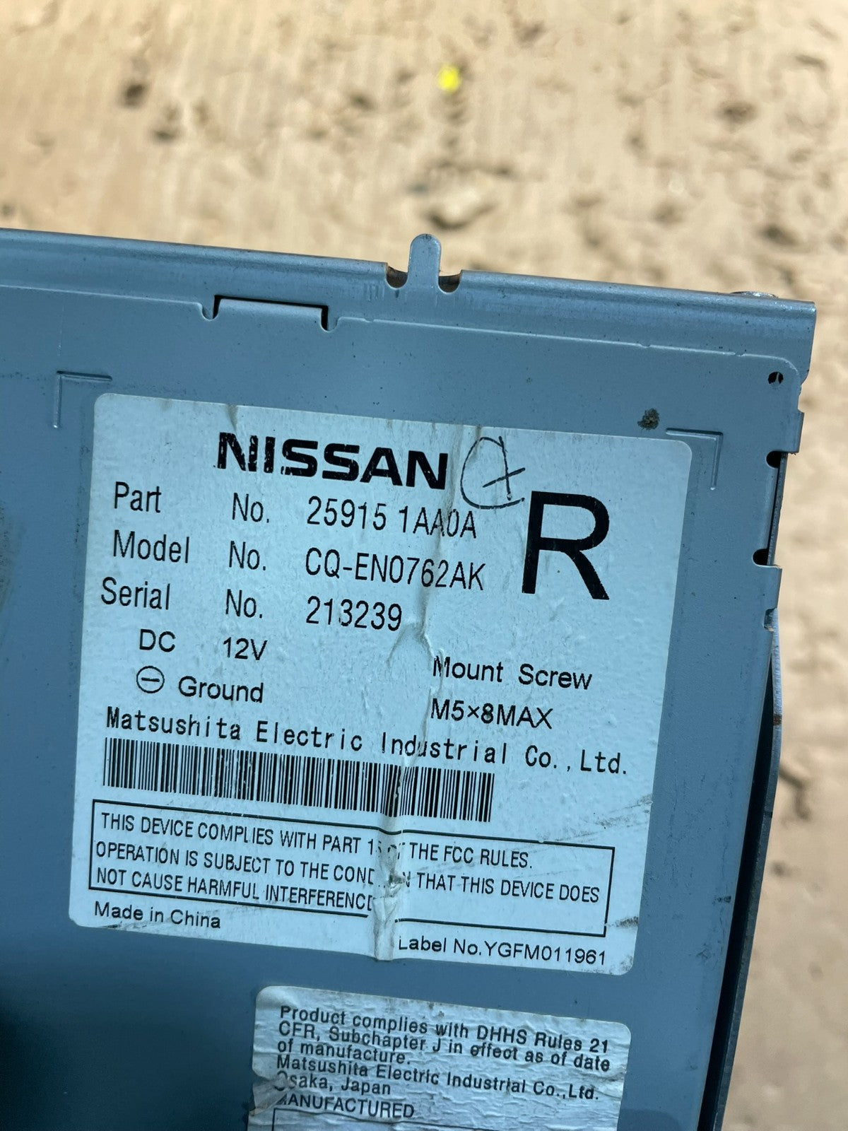 2009 - 2010 Nissan Murano Maxima M35 M37 BOSE Radio CD Navigation U1542 DG6