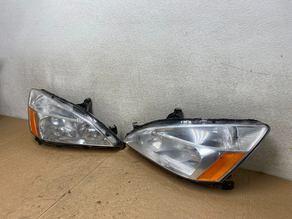 2003 - 2007 Honda Accord Left+Right Set Halogen Headlights V3140 DW1