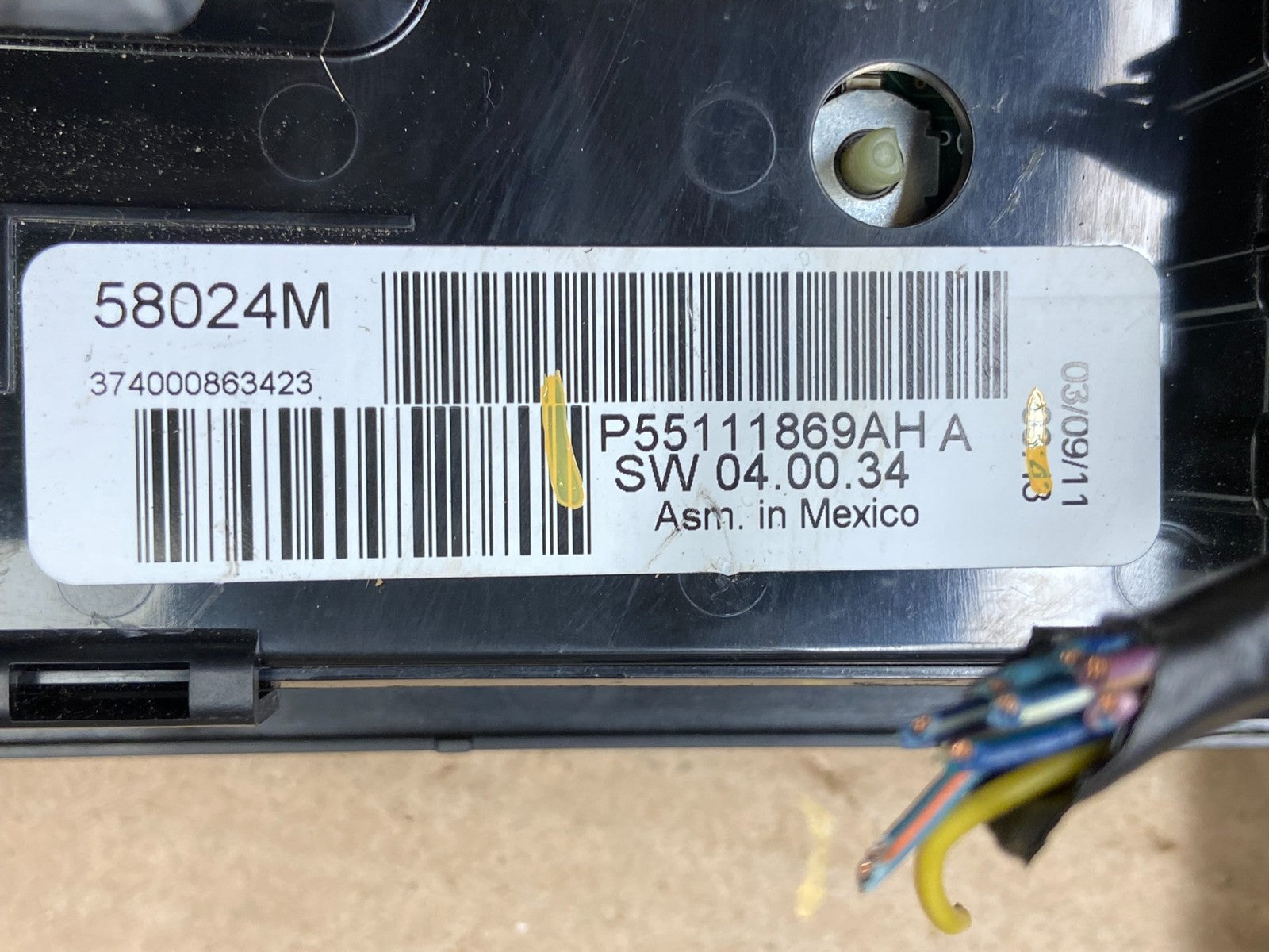 2009 2010 2011 Volkswagen Routan Ac Heater Climate Control p55111869ah Y5259 DG5