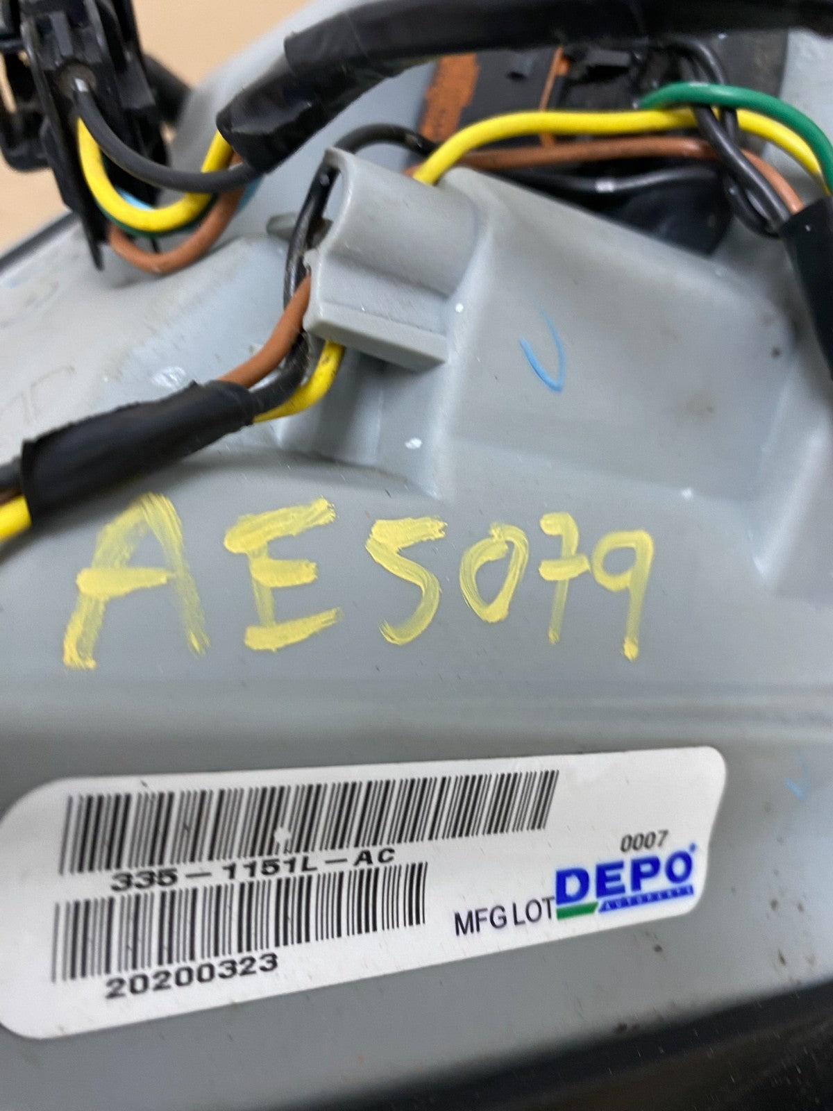 2008 to 2012 Chevrolet Malibu Left Driver LH Side Headlight DEPO AE5079 DW10
