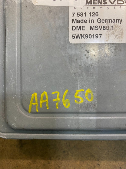 2007 - 2011 BMW 328i 528i E90 ECM ECU Engine Computer 7581126 AA7650 DG3