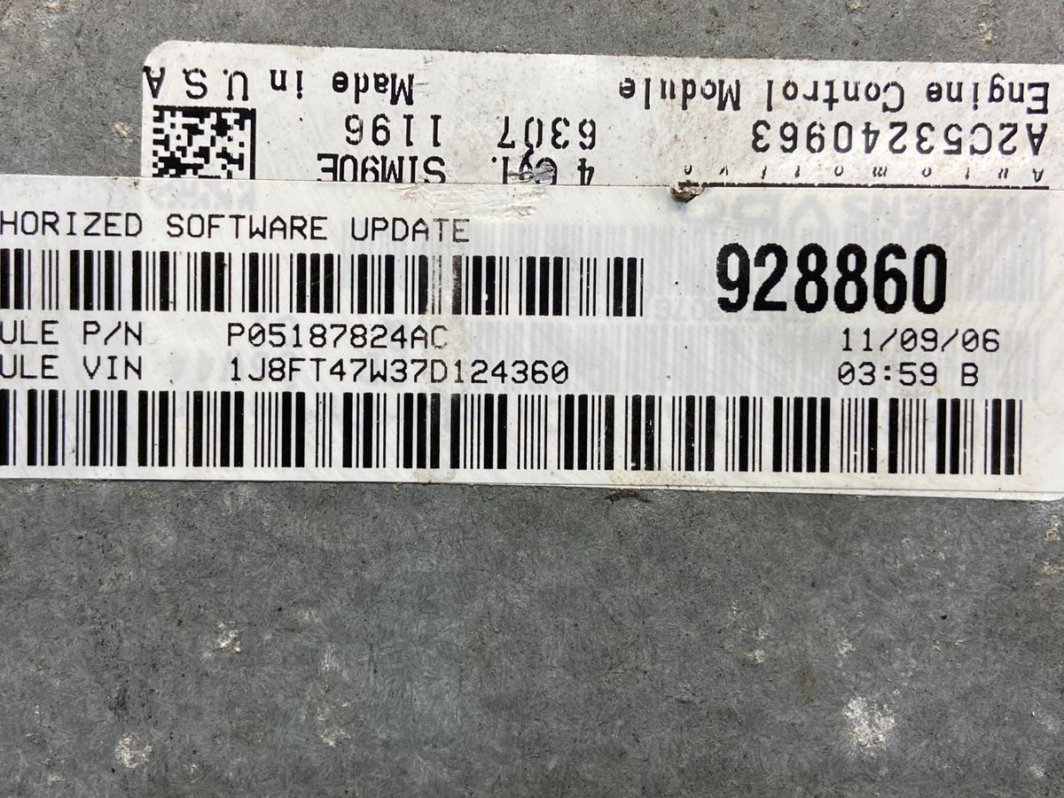 2007 2010 Jeep Compass Patriot 2.4L PCM ECM ECU Engine Computer Module ag1570 DG2