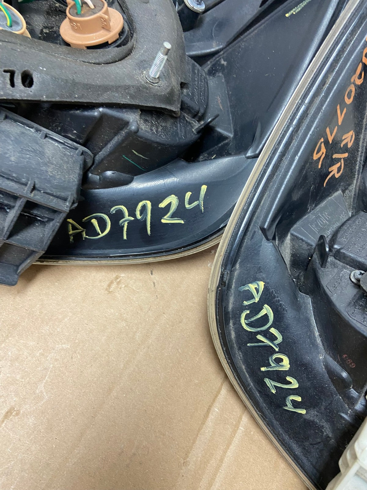 2007 to 2010 Scion TC Left+Right Set Black Tail Lights AD7924 LK11