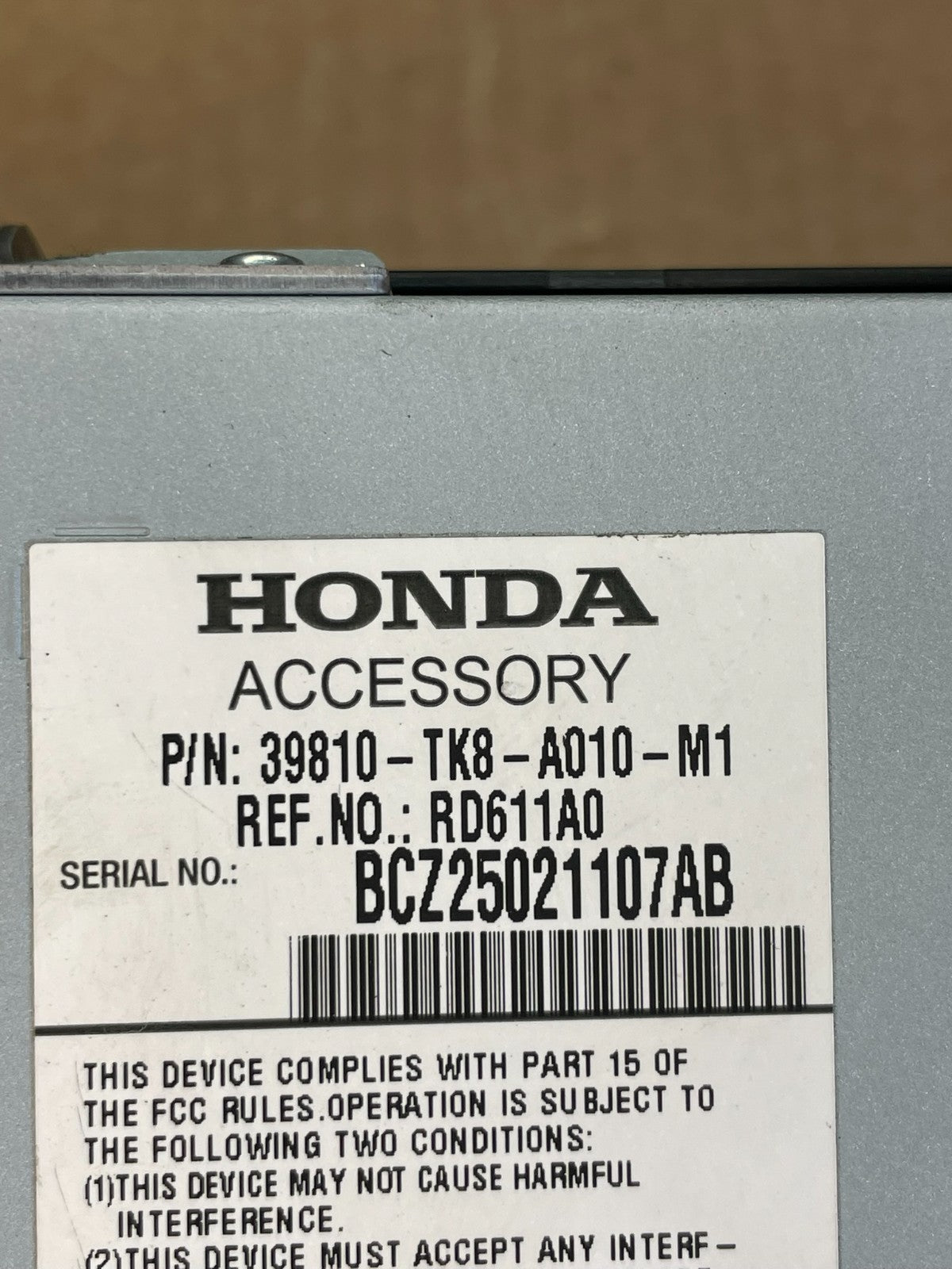 2011 2012 2013 Honda Odyssey Navigation Display Screen AF3615 DG10