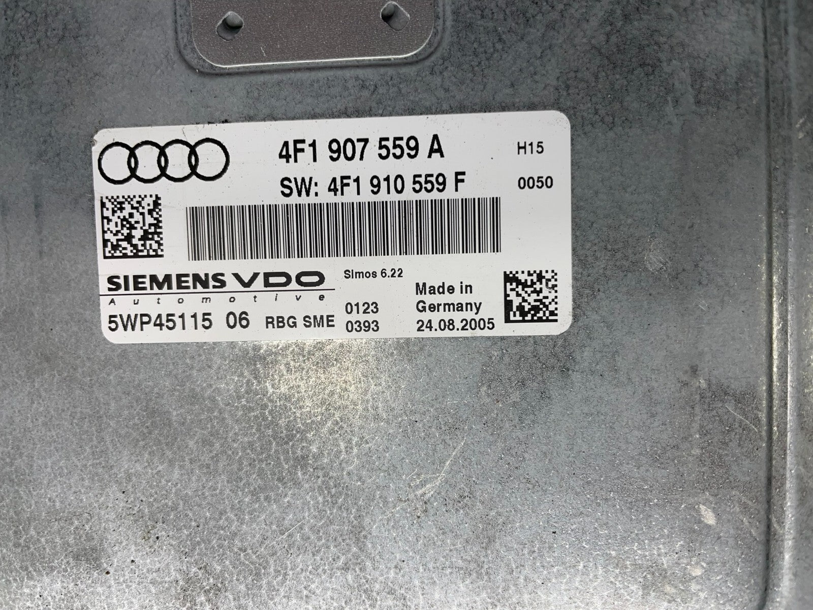 2006 to 2008 Audi A6 3.2L Engine Computer ECM 4F1907559A ab3852 DG2