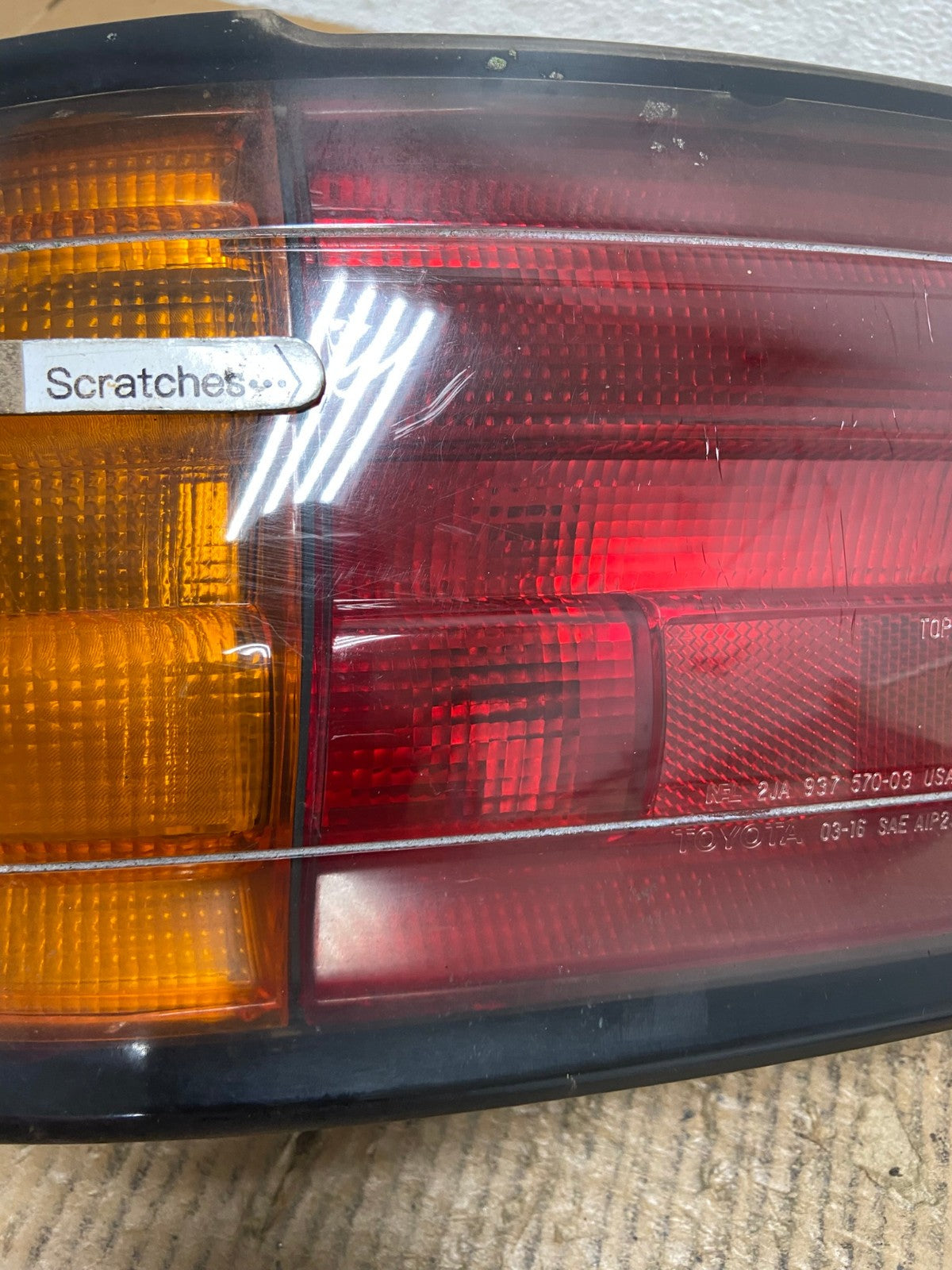 1992 1993 1994 Toyota Camry Left Driver LH Side Tail Light AE2768 LK3