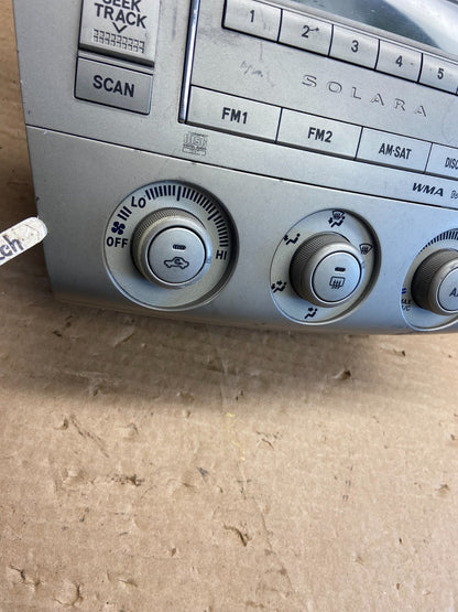 2007 2008 Toyota Solara Am Fm Cd Player Radio Climate Control AF2625 DG2