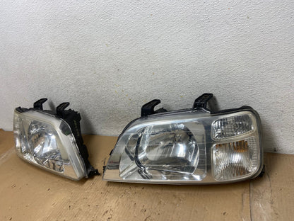 1997 to 2001 Honda CR-V Crv Left+Right Set Chrome Headlights Halogen AH2800 LK2