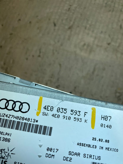 2008 - 2012 Audi A4 Radio Receiver Audio Control Module 3 Pcs Set OEM y6424 DG7