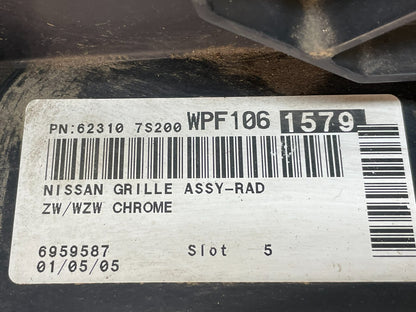 2004 to 2007 Nissan Titan Armada Front Upper Grill Grille ai4192 DG4
