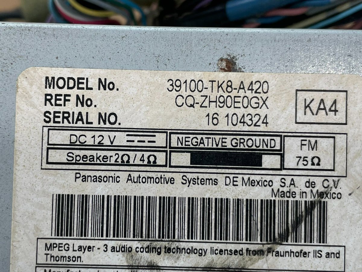 2011 to 2013 Honda Odyssey Radio AM/FM Control Panel AI0499 DG8