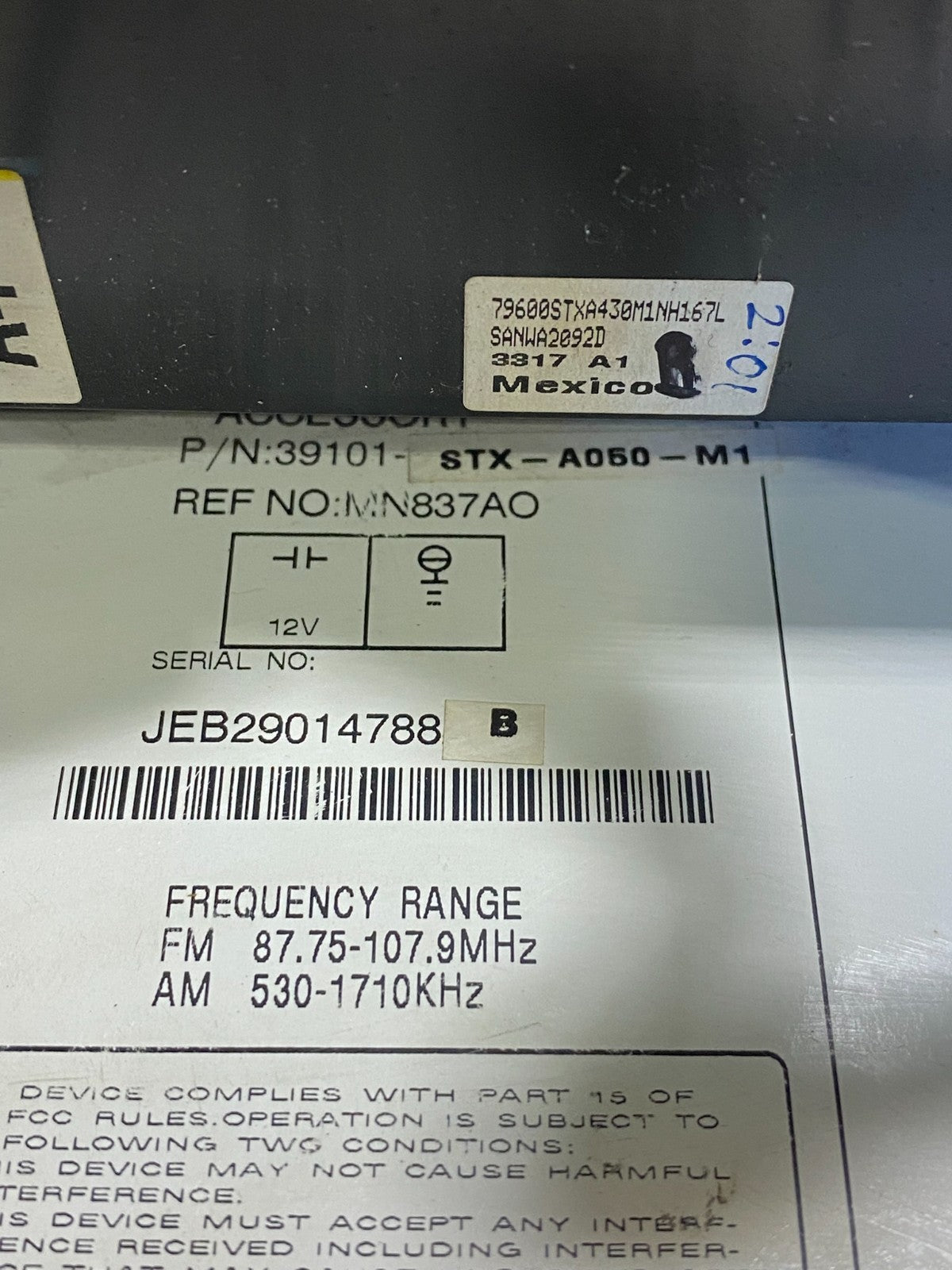 2010 to 2013 Acura Mdx Radio Stereo 6 CD Player Climate Control Pan OE AD4952 DG6