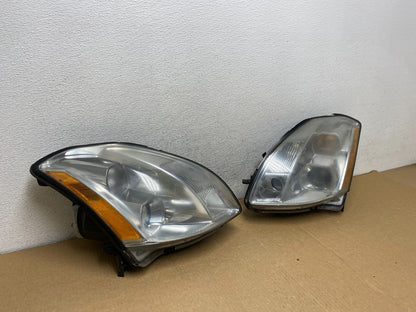 2004 to 2006 Nissan Maxima Left+Right Side Headlights Halogen AG1989 DW2