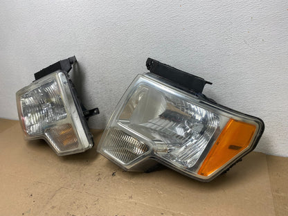 2009 to 2014 Ford F-150 F150 Left+Right Halogen Headlights AF4742 DW1