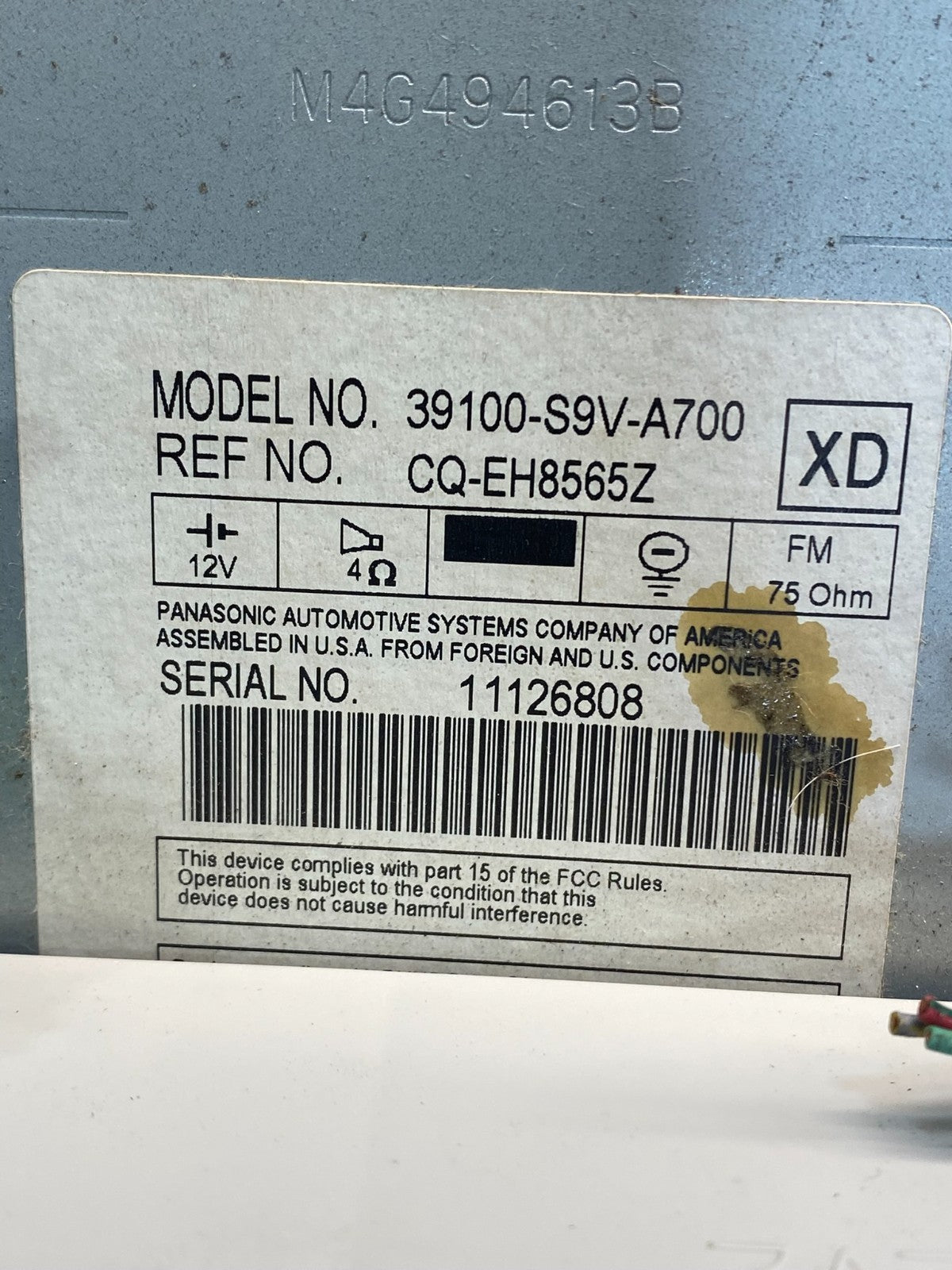2006-2008 Honda Pilot Center Radio AM CD Player Climate Control af7813 DG6