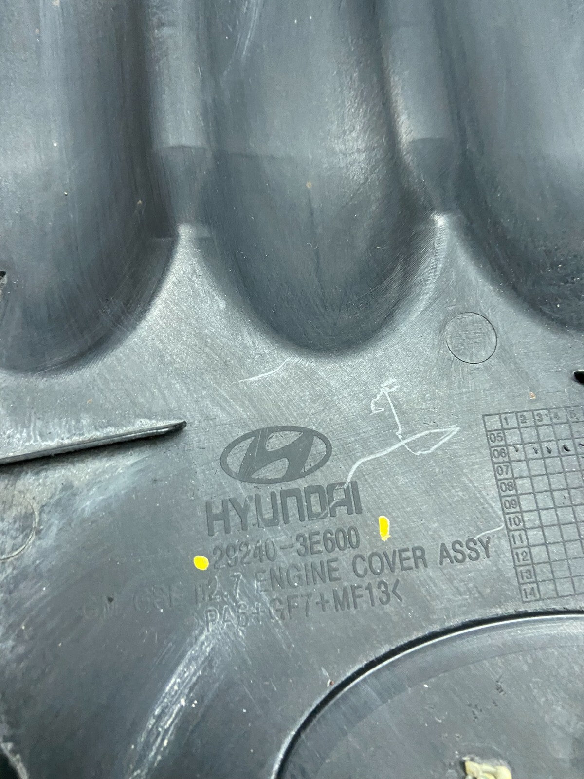 2005 - 2006 Hyundai Santa Fe 2.7L V6 Engine Motor Cover I3706 DG18