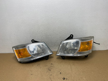 2008 to 2010 Dodge Caravan Left+Right Set Side Halogen Headlights DEPO AG2157 DW0