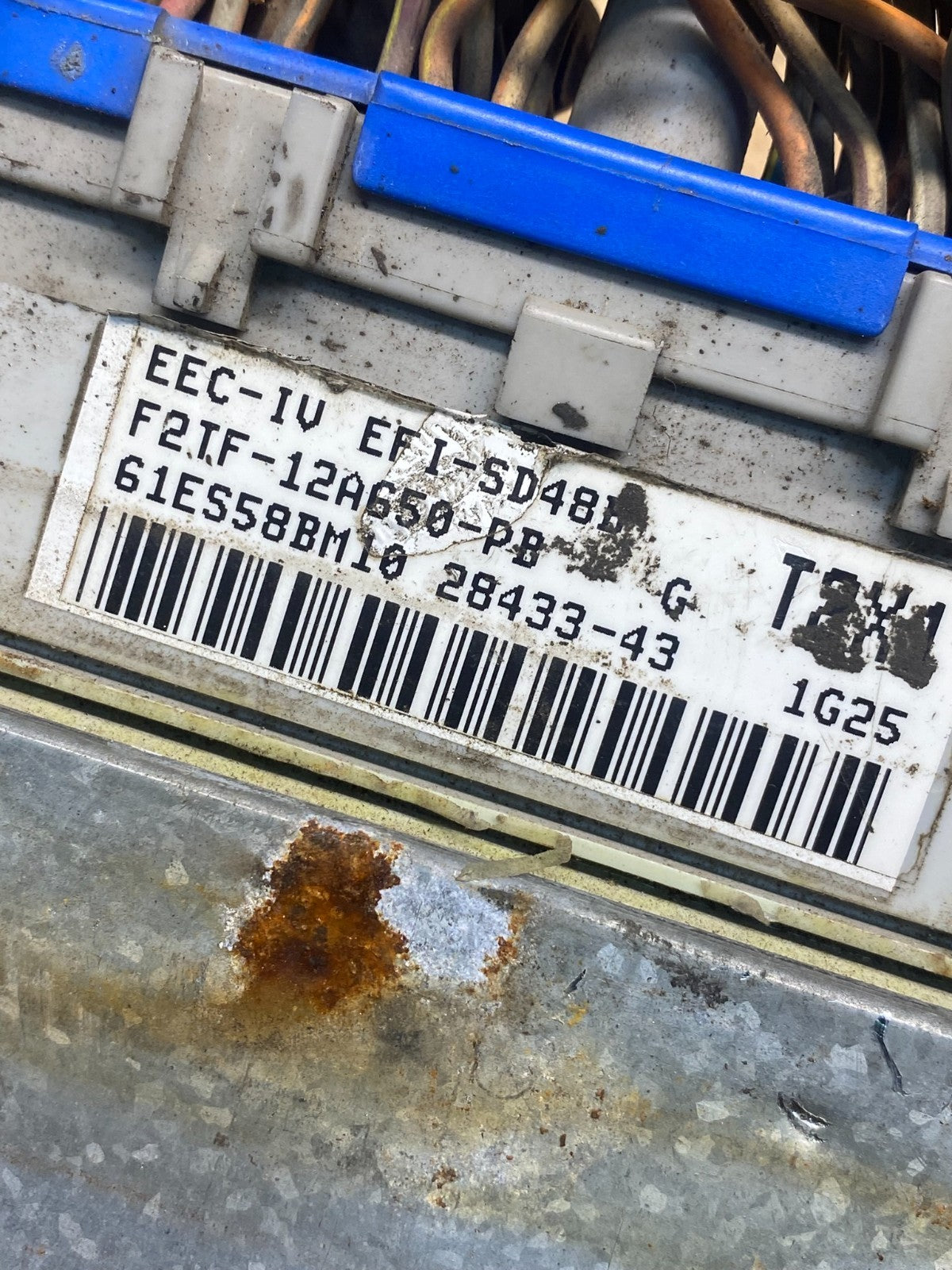 1991 1993 Ford Van E250 E350 5.8L Engine Control Module f2tf-12a650-pb AH4877 DW2