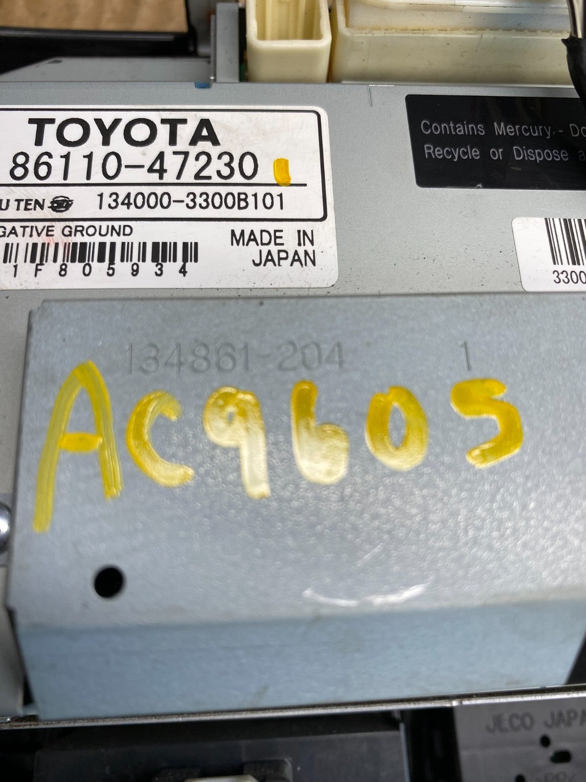 2006 to 2009 Toyota Prius Radio Stereo Receiver Screen Display AC9605 DG6