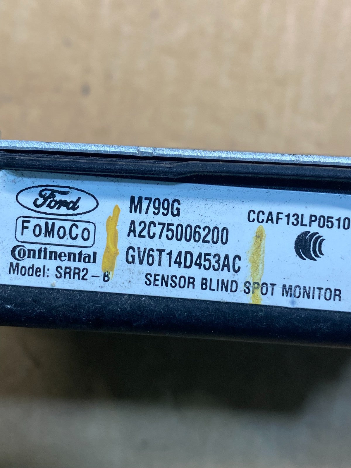 2017 to 2019 Ford Escape Rear Radar Blind Spot Module AC6977 DG2