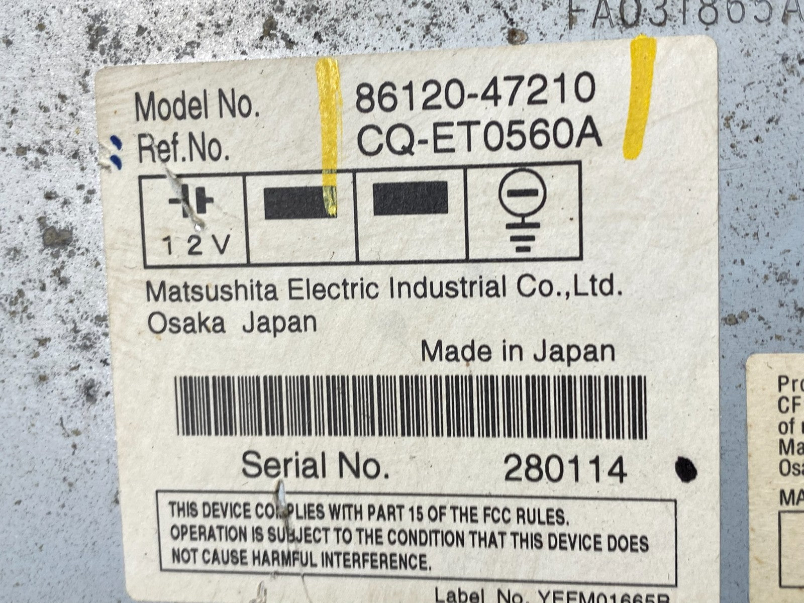 2006 to 2009 Toyota Prius OEM Radio AM/FM CD Player Oem X1515 DG7