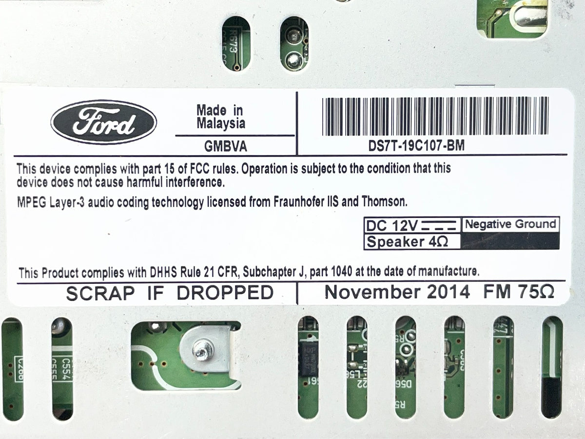 2013 2014 2015 Ford Fusion Radio Audio Receiver AM FM CD MP3 ai0580 DG9