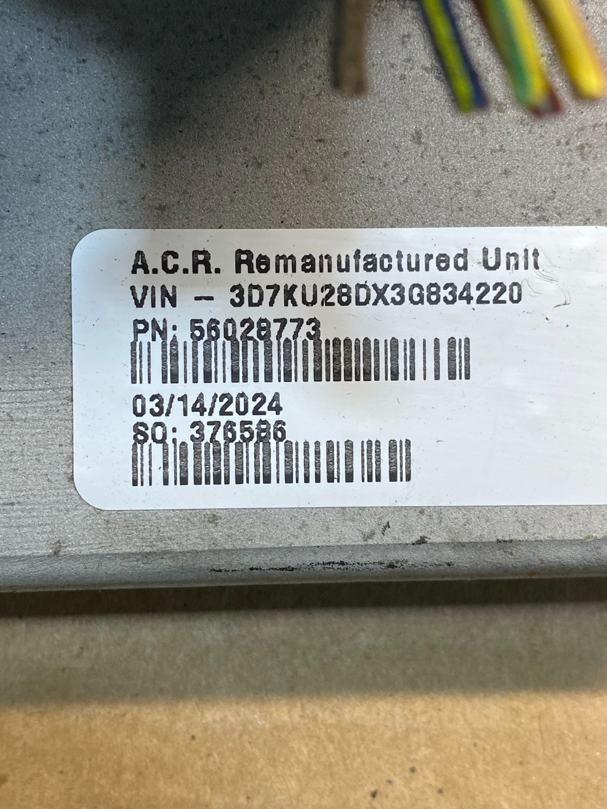 2003 Dodge Ram 2500 5.7L ECU ECM Engine Control Computer AD3441 DG2