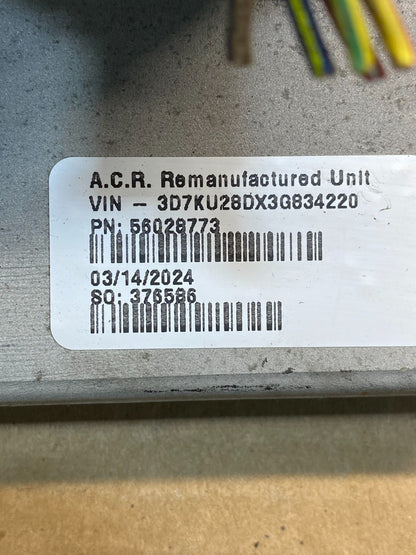 2003 Dodge Ram 2500 5.7L ECU ECM Engine Control Computer AD3441 DG2