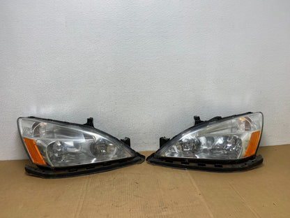 2003 - 2007 Honda Accord Left+Right Set Halogen Headlights AC8450 DW0