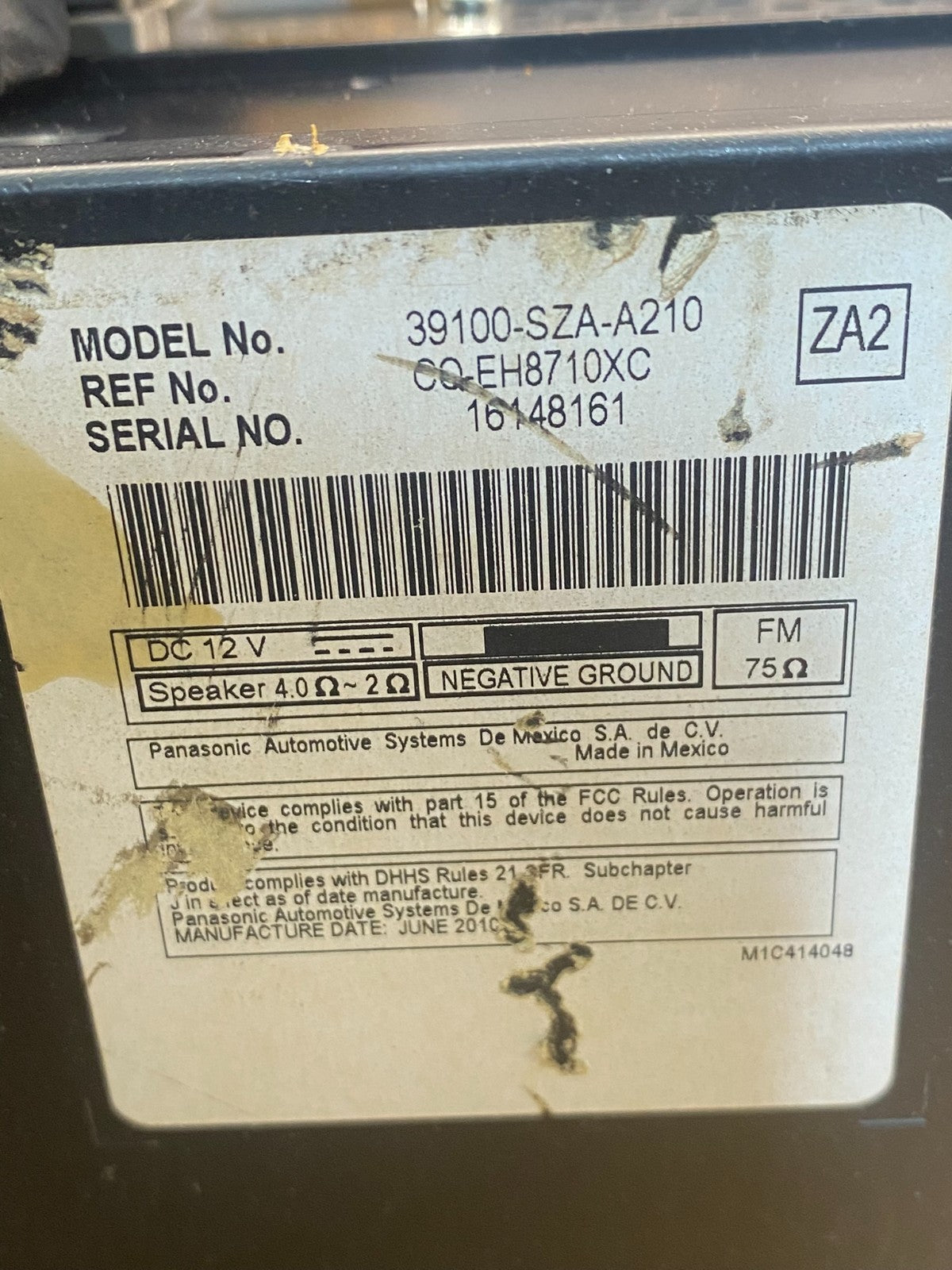2009 to 2011 Honda Pilot AM FM CD Audio Radio Player Climate Control ah4776 DG6