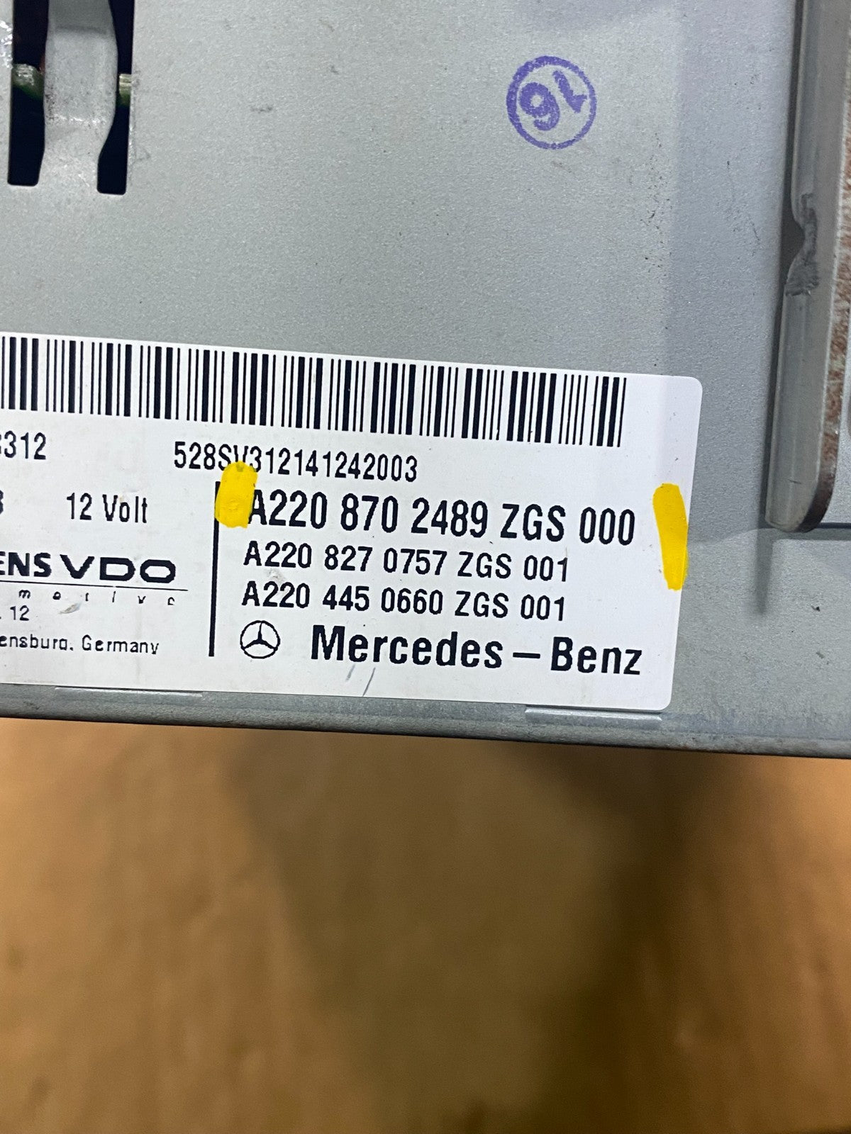 2004 2005 2006  Mercedes S430 S500 Radio Navigation Screen Display aa3112 DG6