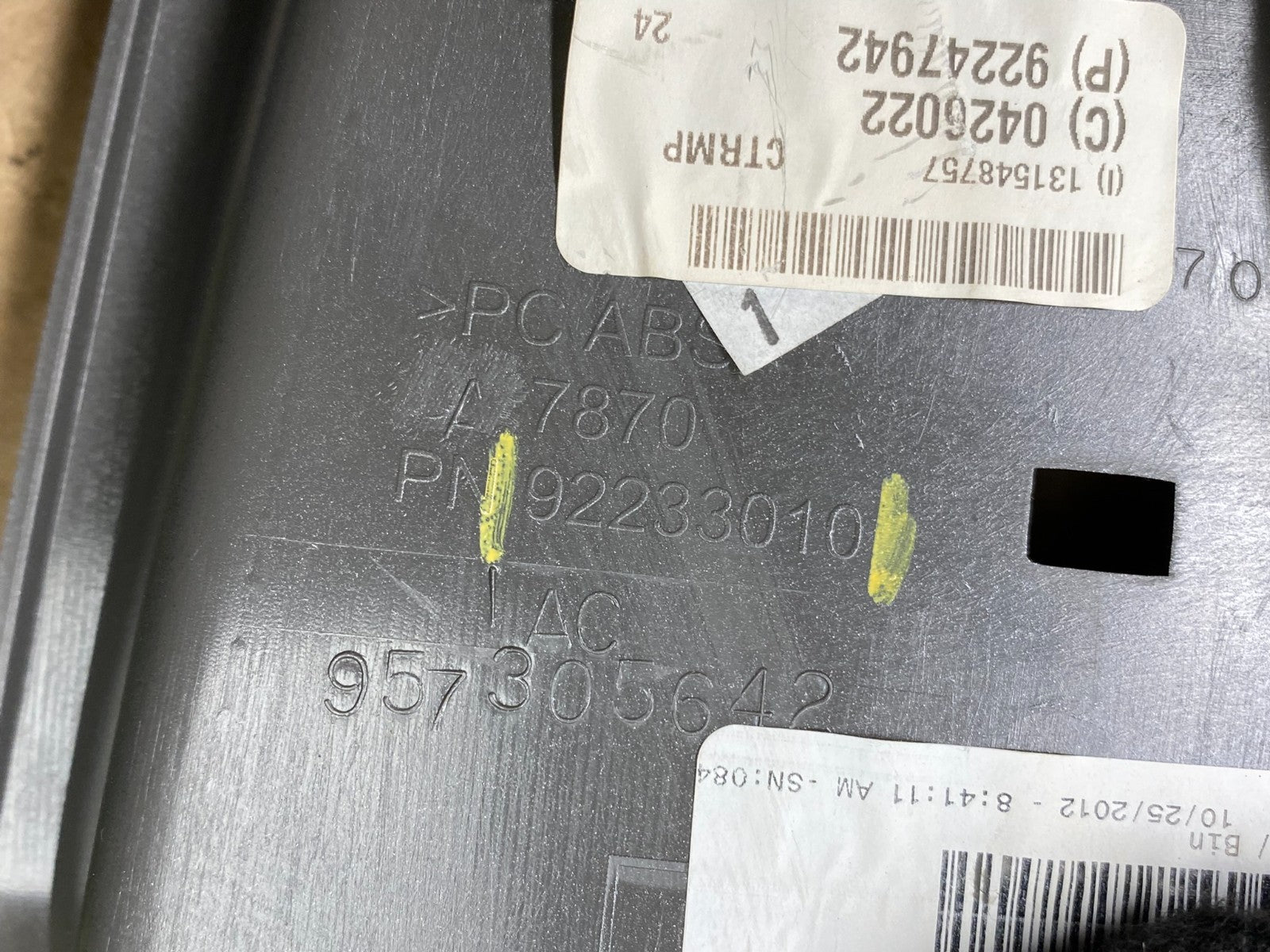 2010-2015 Chevrolet Camaro Center Console Shifter Bezel Cover Trim Panel AB94726