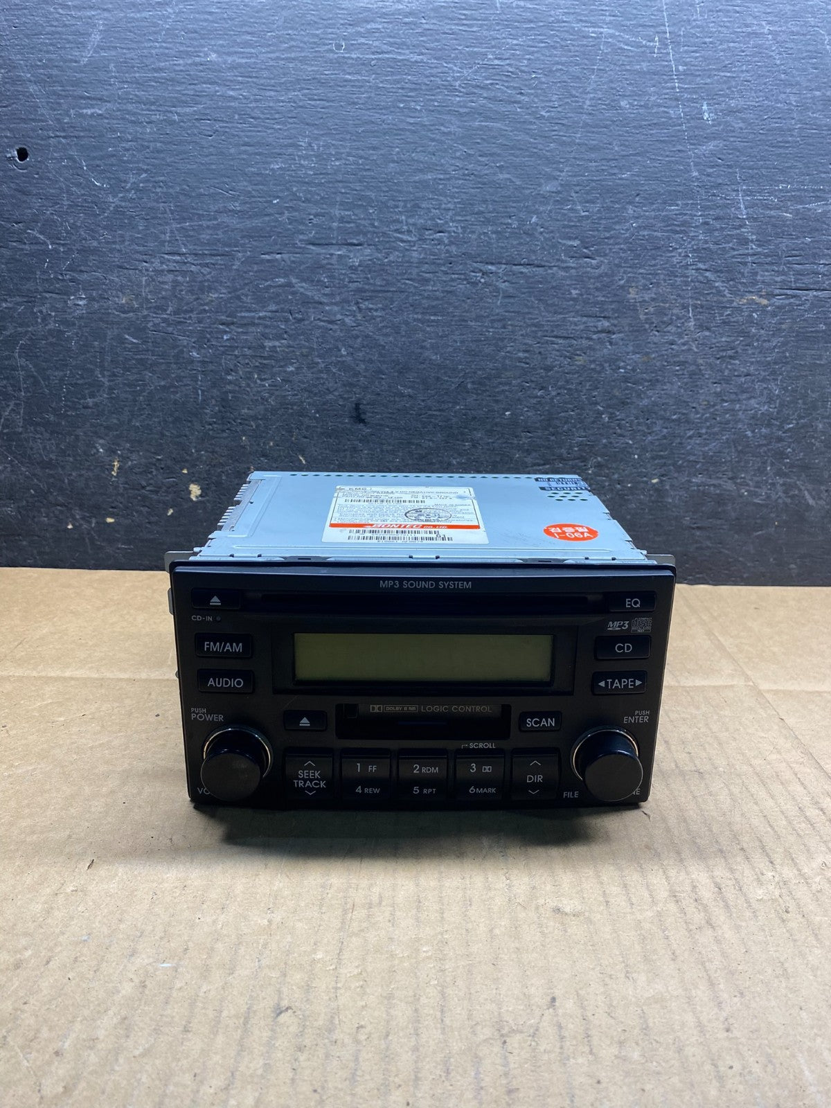 2005-2010 Kia Sportage AM FM Radio MP3 Singe Disc CD Cassette Player AI7641 DG0