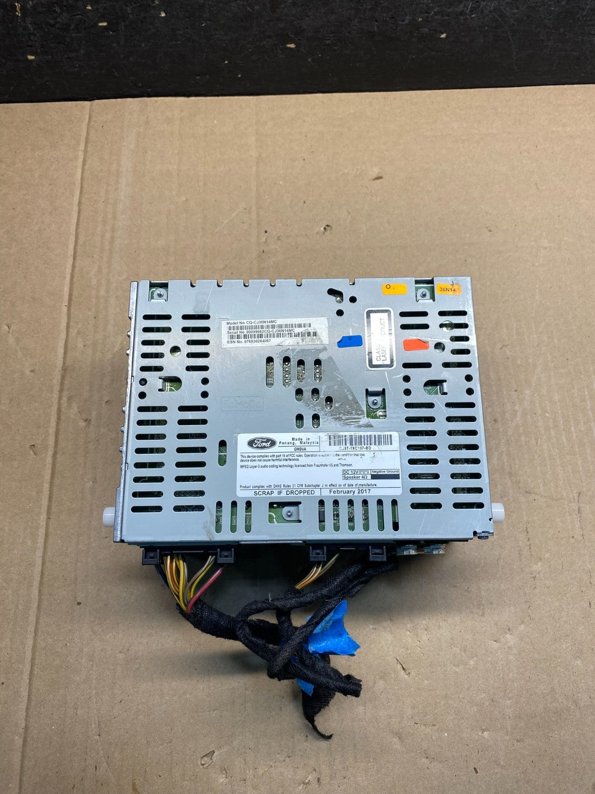 2013 2014 2015 Ford Escape Radio Receiver ID CJ5T-19C107-BH AG3616 DG4