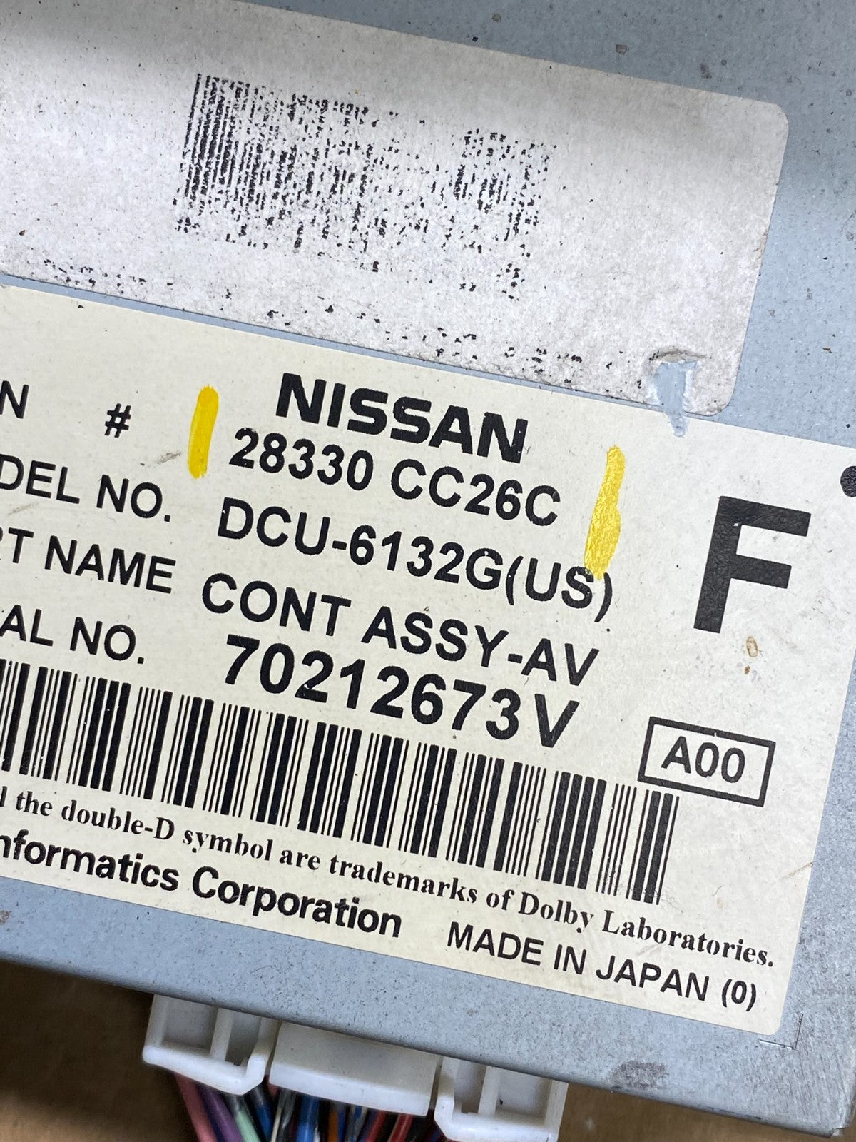2006 2007 2008 Nissan Pathfinder Radio Display Information Screen W0253 DG5