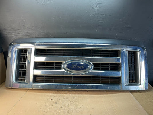 2008 to 2014 Ford Econoline E150 E250 Front Upper Chrome Grill Grille AD5986DG0
