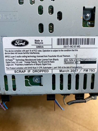 2016 2017 Ford Taurus Radio Stereo CD Player Receiver AM FM Audio AD3654 DG6