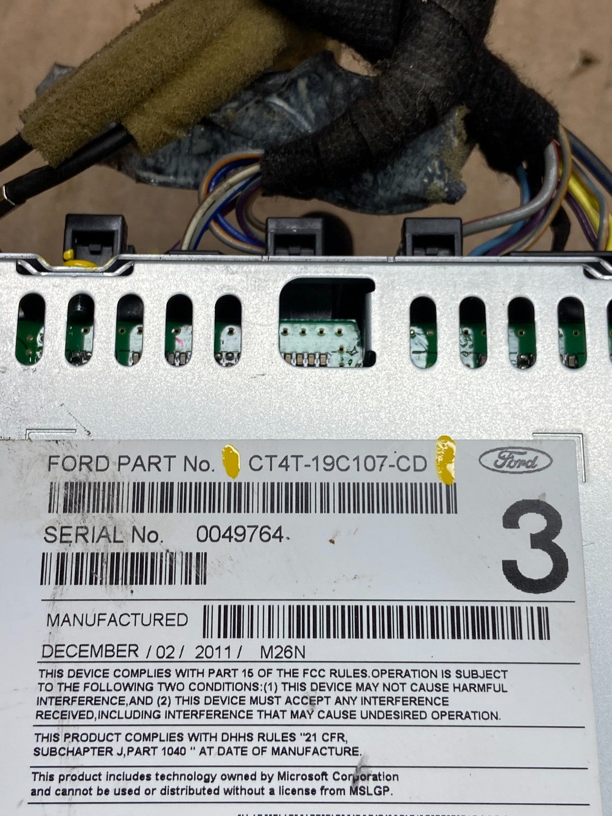 2012 to 2014 Ford Edge AM/FM Radio Reciever u5950 DG5