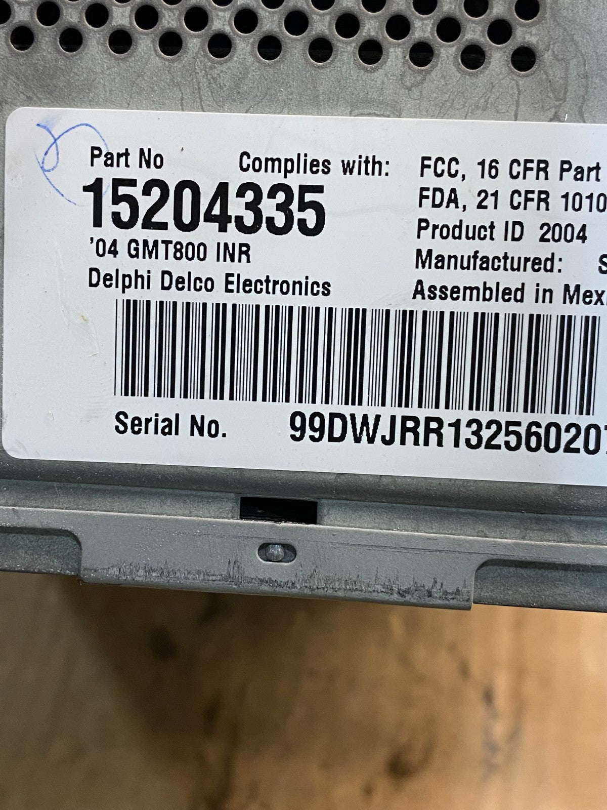 2003-2004 Cadillac Escalade Radio CD DVD GPS Navigation Screen Display AE7858 DW6