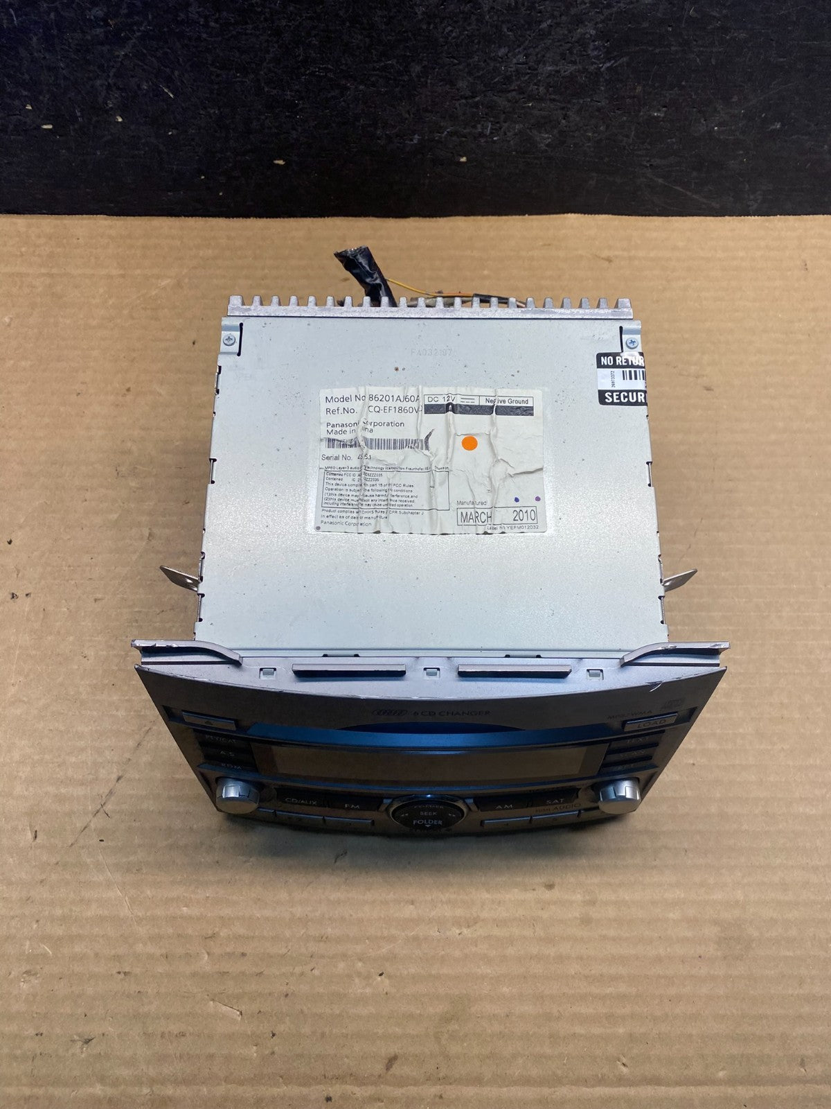 2010 - 2012 Subaru Outback Radio AM/FM CD Player mp3 Audio AF4178 DW3