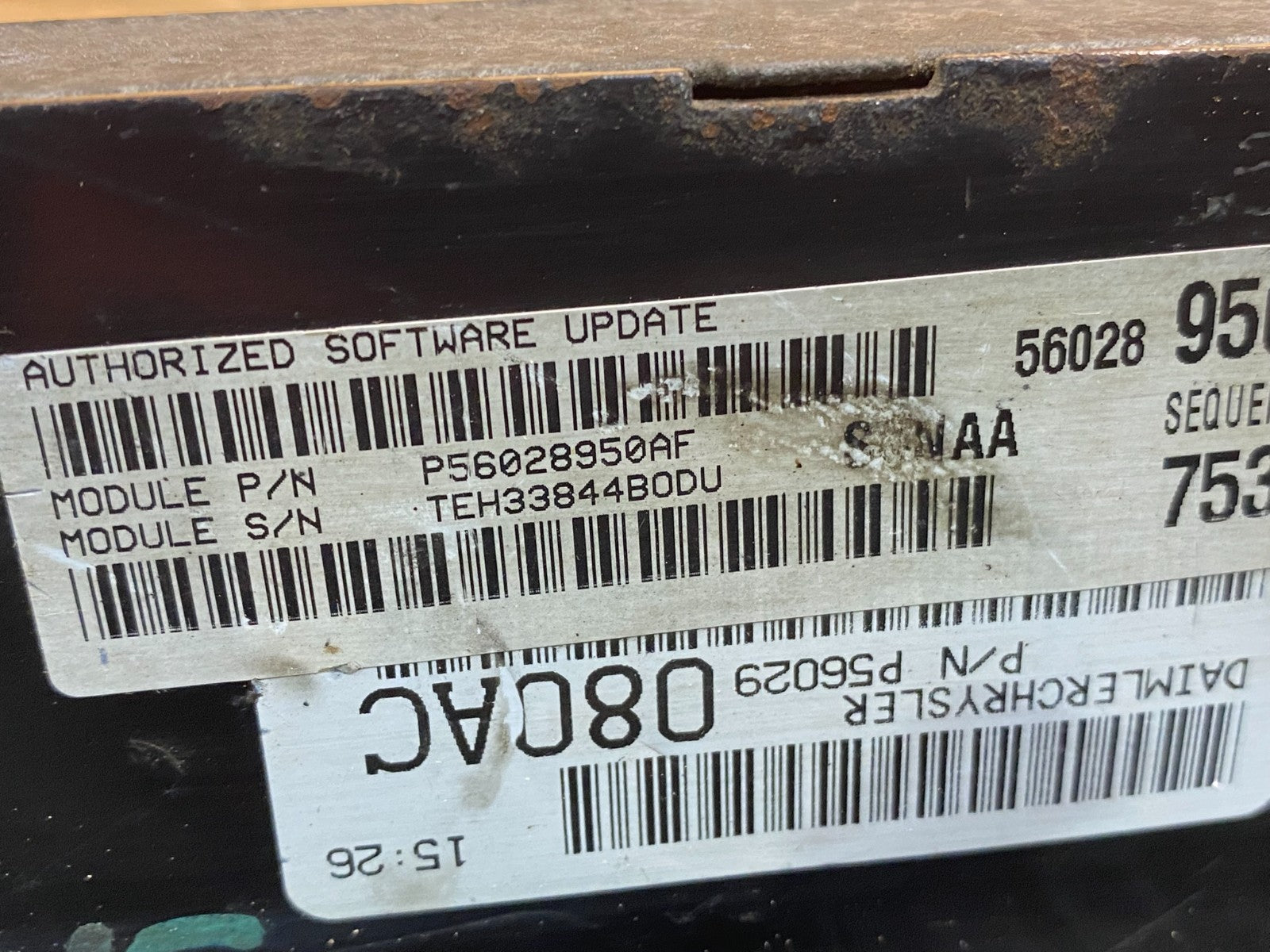 2005 Dodge Durango 4.7 Engine Contol Module Computer ECM ECU AD7624 DG2