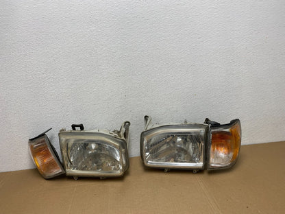 1999-2004 Nissan Pathfinder Left+Right Side Set Halogen Headlights Oem AC5565 DW0