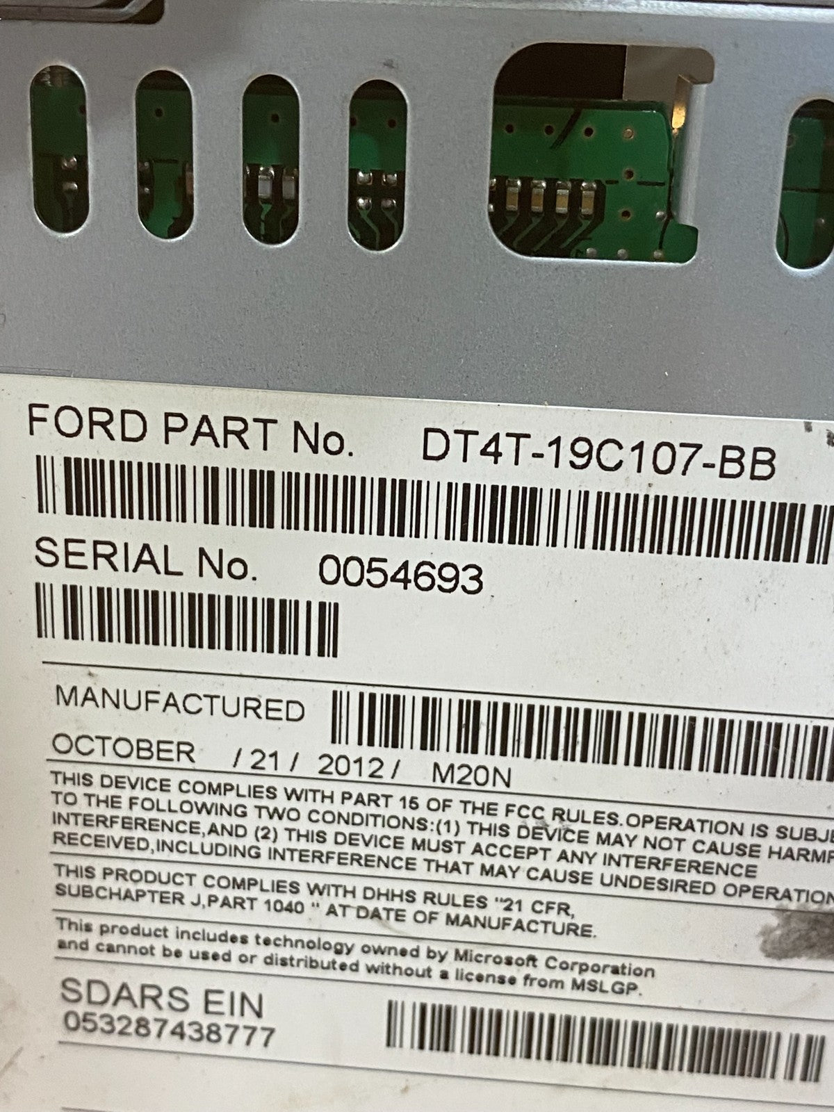 2013 to 2014 Ford Edge AM/FM Radio Reciever AF4069 DW6