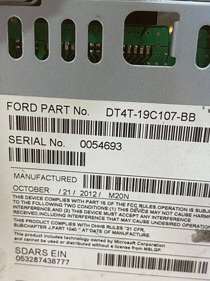 2013 to 2014 Ford Edge AM/FM Radio Reciever AF4069 DW6