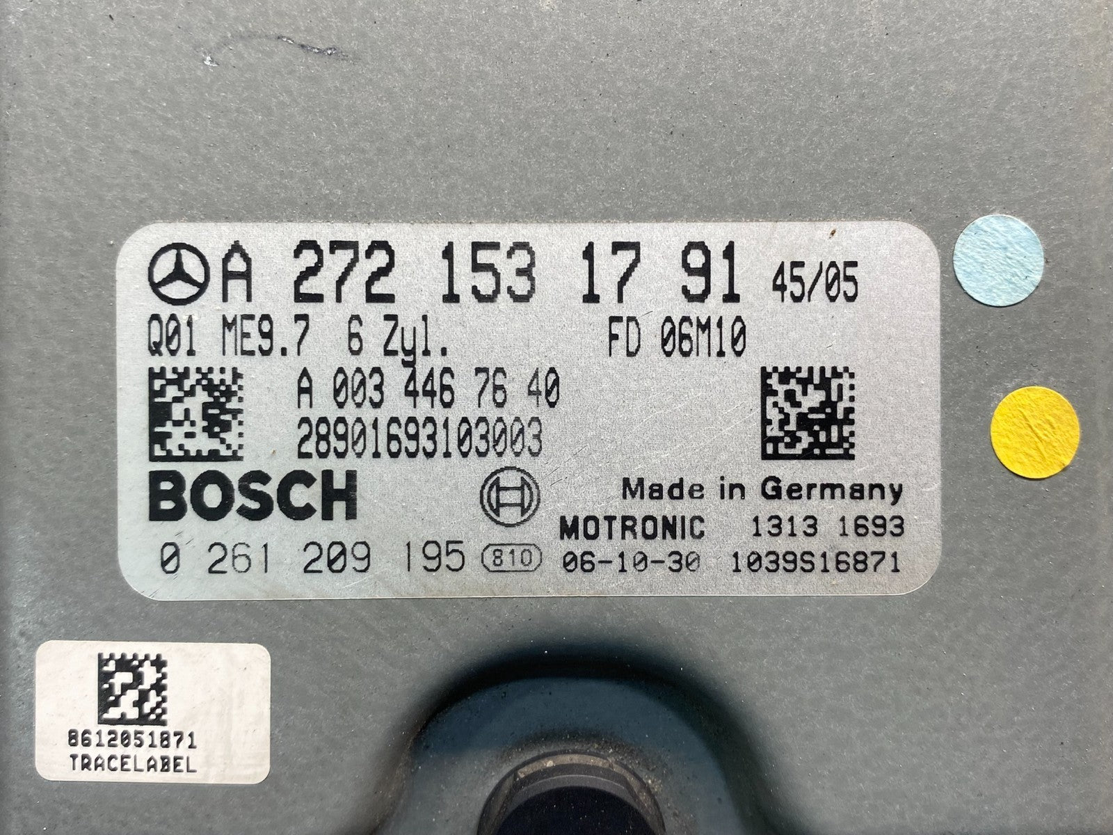 2006 - 2008 Mercedes C230 ECU ECM Engine Control Module Unit af9004 DG2