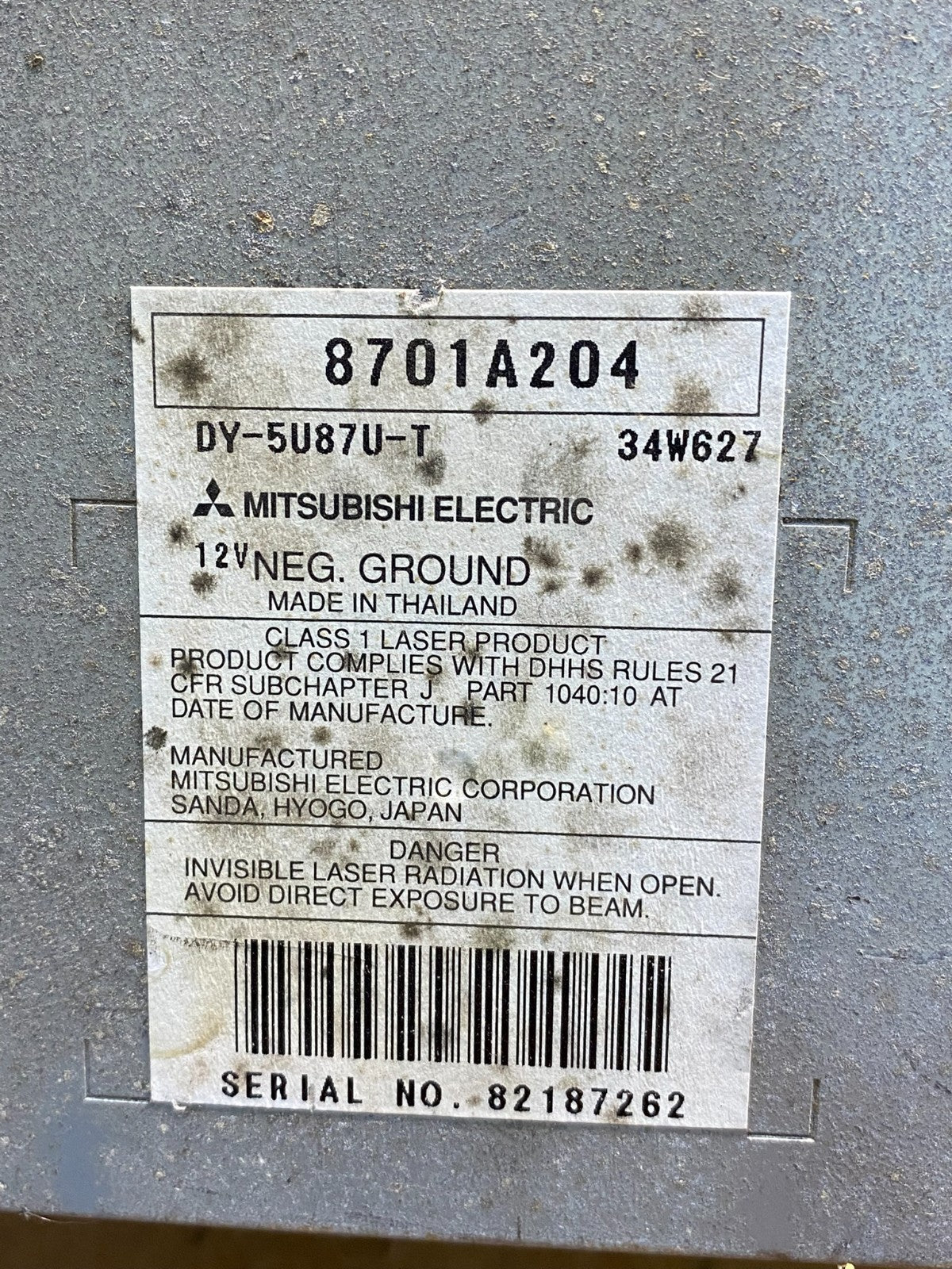 2006 Mitsubishi Eclipse Radio CD Player Unit AG7403 DG6