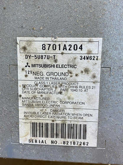 2006 Mitsubishi Eclipse Radio CD Player Unit AG7403 DG6