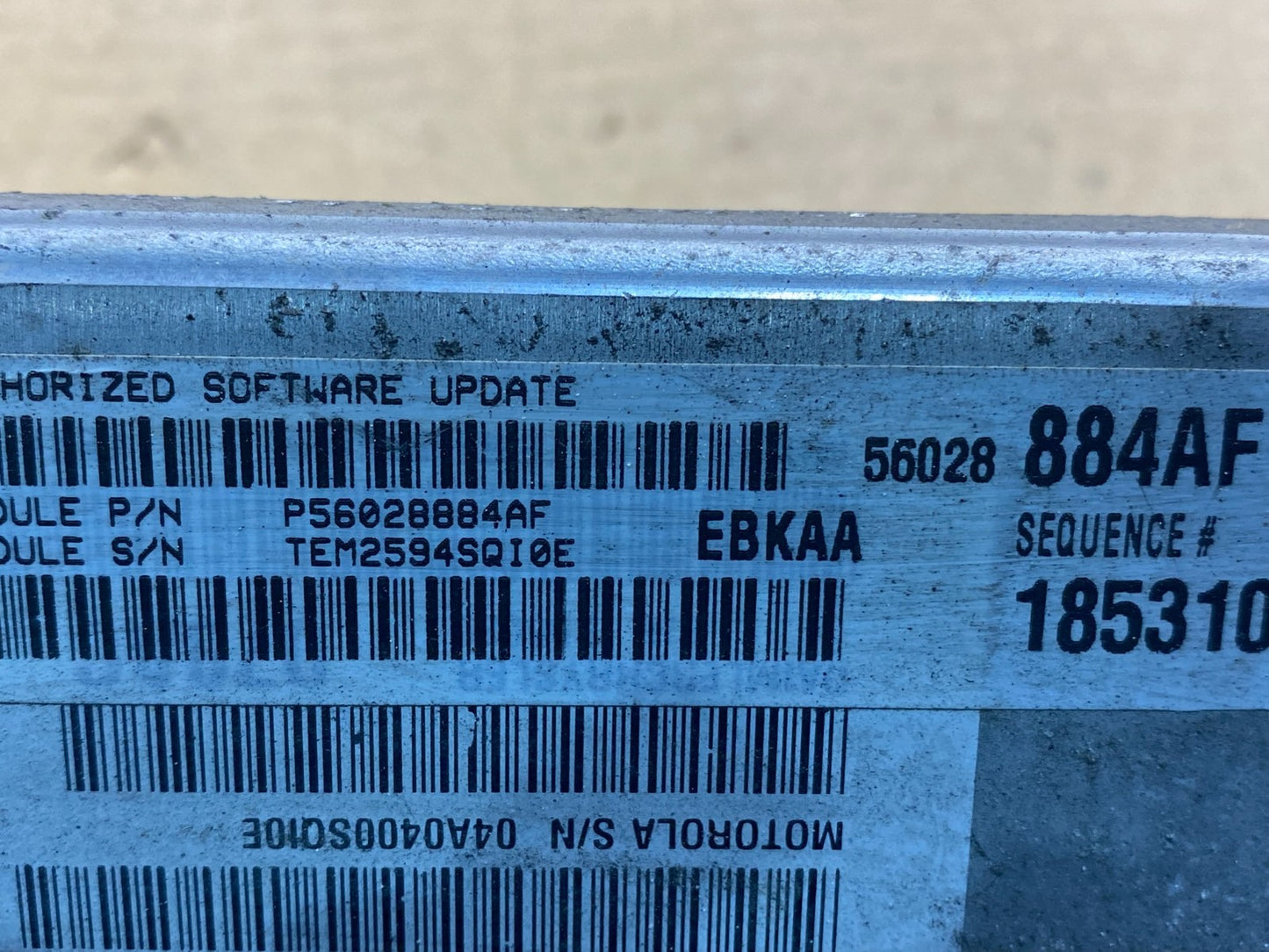 2005 Dodge Dakota 3.7L Engine Computer Module ECM ECU Unit AD9811 DG2